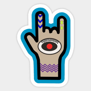 Rock On Tribal Style Sticker